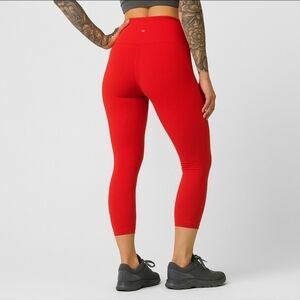 Lululemon Pace Rival High-Rise Crop 22"Dark Red First Release Sz 6